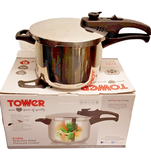 Tower T80244 6L Stainless Steel Pressure Cooker for sale online eBay