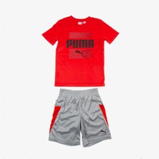 Puma Boys 2-pc. Short Set High Risk Red Size 6 4379