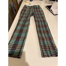 Urban outfitters multicolor plaid pants with hemSlit size 2