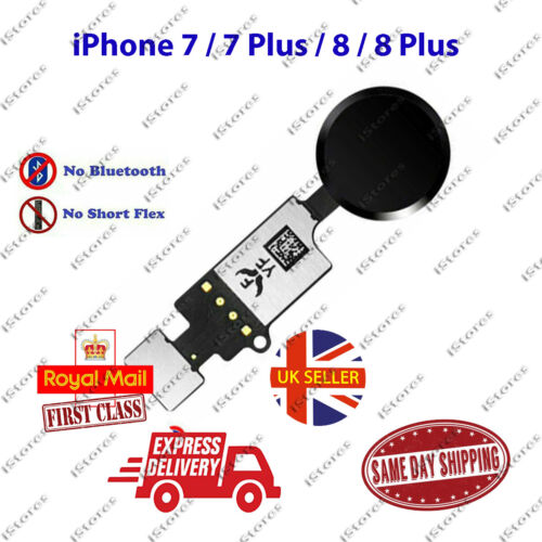 iPhone 7 / 7 Plus / 8 / 8 Plus Home Button Flex Cable Replacement Black  - Picture 1 of 2