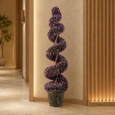Künstliches Topiary 120 cm Lila Realistisch Faux Indoor Home Office Dekor