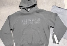 NEW Fear of God Essentials Hoodie Off Black Sz Medium    Authentic  