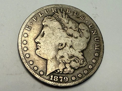 1879-CC Carson City Morgan silver dollar. Good+/VG. #nau1