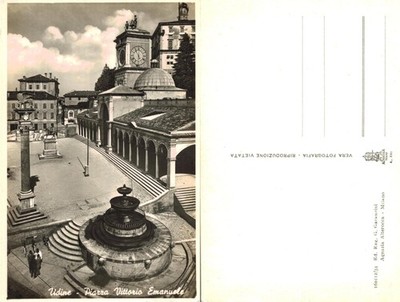 Alte Postkarte - Udine Piazza Vittorio Emanuele Italien ECHTFOTO UNBESPIELT
