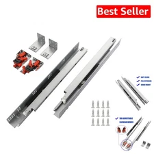 12 Inch Undermount Soft Close Drawer Slides - 85 lb Capacity for Silent Storage