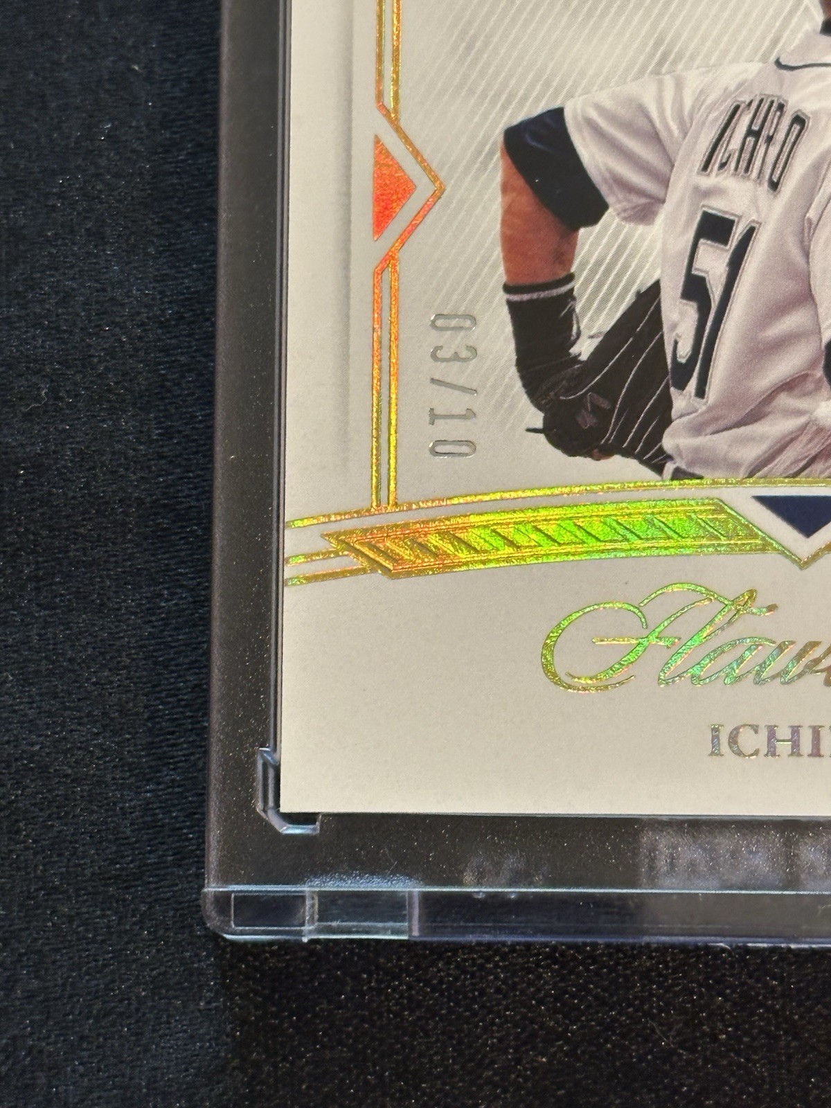 2023 Flawless Baseball Gold Auto Ichiro Suzuki /10 On Card Ichiro Auto Mariners view 4