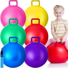 6 Pcs Hopper Ball for Kids 15 Inch Jumping Hopping Inflatable Bouncing Ball with