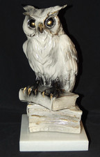 große schwere Keramikeule auf Büchern ca. 24cm Dekorfiguren Sammler