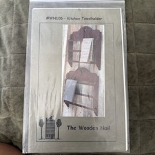 The Wooden Nail Primitive Wood Pattern Kitchen Towel Holder
