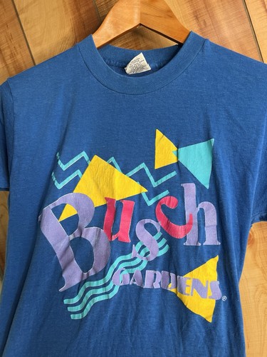 Vintage Busch Gardens Medium  38-40 Signal Tee T-shirt USA Retro Theme Park