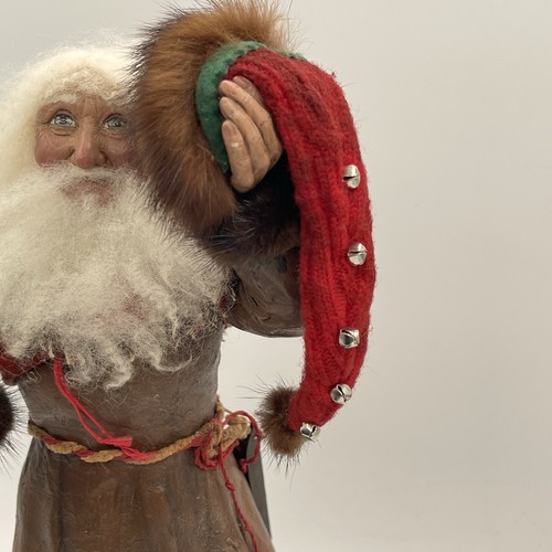 Art Doll - Father Christmas Santa Clause - 1989 Handmade Sculpture Signed Weeks - Picture 10 of 19