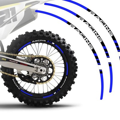 For BETA 125 RR-S 17-19 18 Wheel Stickers Rim 21'' 18'' Dirt Bike P01B Blue