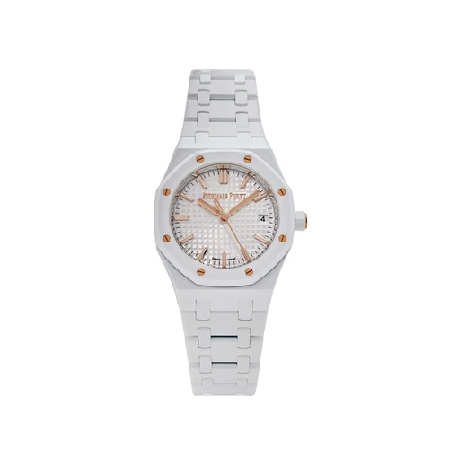 Audemars Piguet Royal Oak 77350CB.OO.1266CB.01 'Ladies' White Ceramic (2023)
