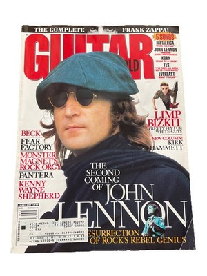 1999 Feb GUITAR WORLD Mag JOHN LENNON FRANK ZAPPA Pantera Limp Bizkit Poster 90s