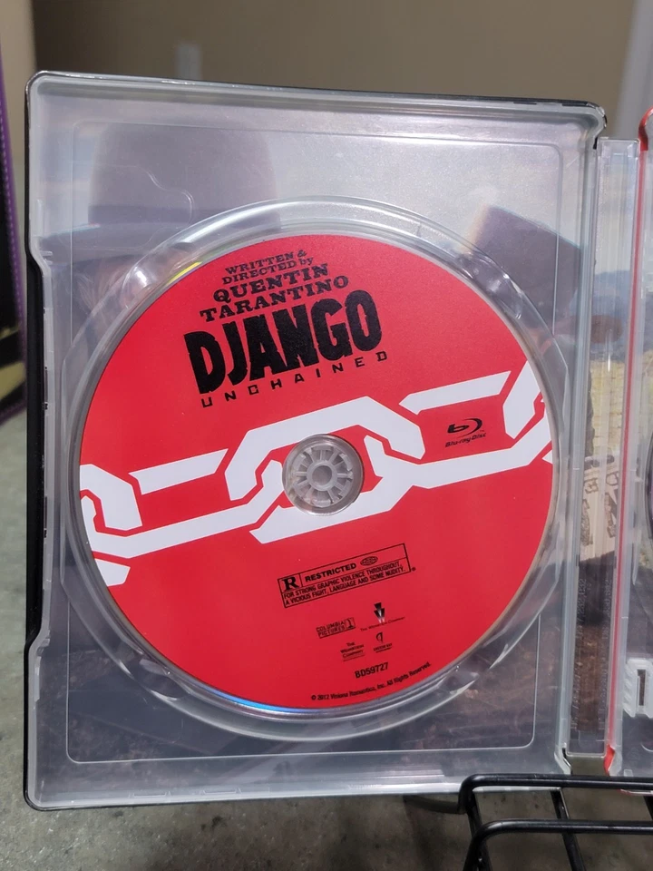 Django Unchained Blu-ray/Dvd + Bonus Disc Steelbook w/ j-card & clear bag 2012 - Image 2 of 4