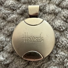 Harrods Knightsbridge Silver Key Ring / Charm Vintage