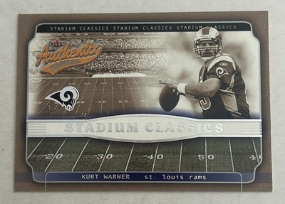 2002 Fleer Authentix Stadium Classics Kurt Warner #6 SC St Louis Rams HOF K6