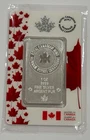 Canada 1 Oz. Silver Maple Bar in Assay - .9999 fine - RARE