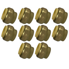 10 Pack XFITTING Push Fit Cap, 1", Push-To-Connect End Cap Plug, Brass