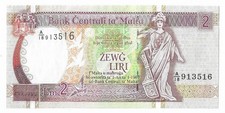 Malta 2 Liri (L. 1967) 1994 P 45d UNC ( P 45 d )