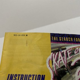Skate Or Die 2 Nes Nintendo Instruction Manual Electronic Arts Nes-E4-USA*
