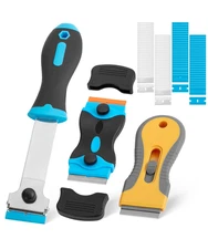 3-Pack Razor Blade Scraper Set w/ 80 Blades – Paint, Window & Sticker Tool