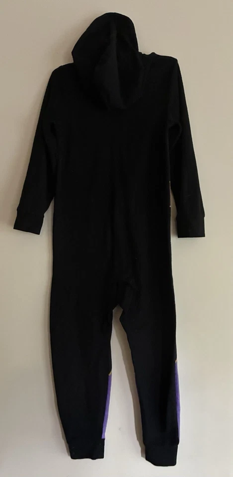 Batman Kid Girls 1-Piece 100% Polyester Zip-Up Hooded Long Sleeve PJs Black 6/6X - Image 4 of 4