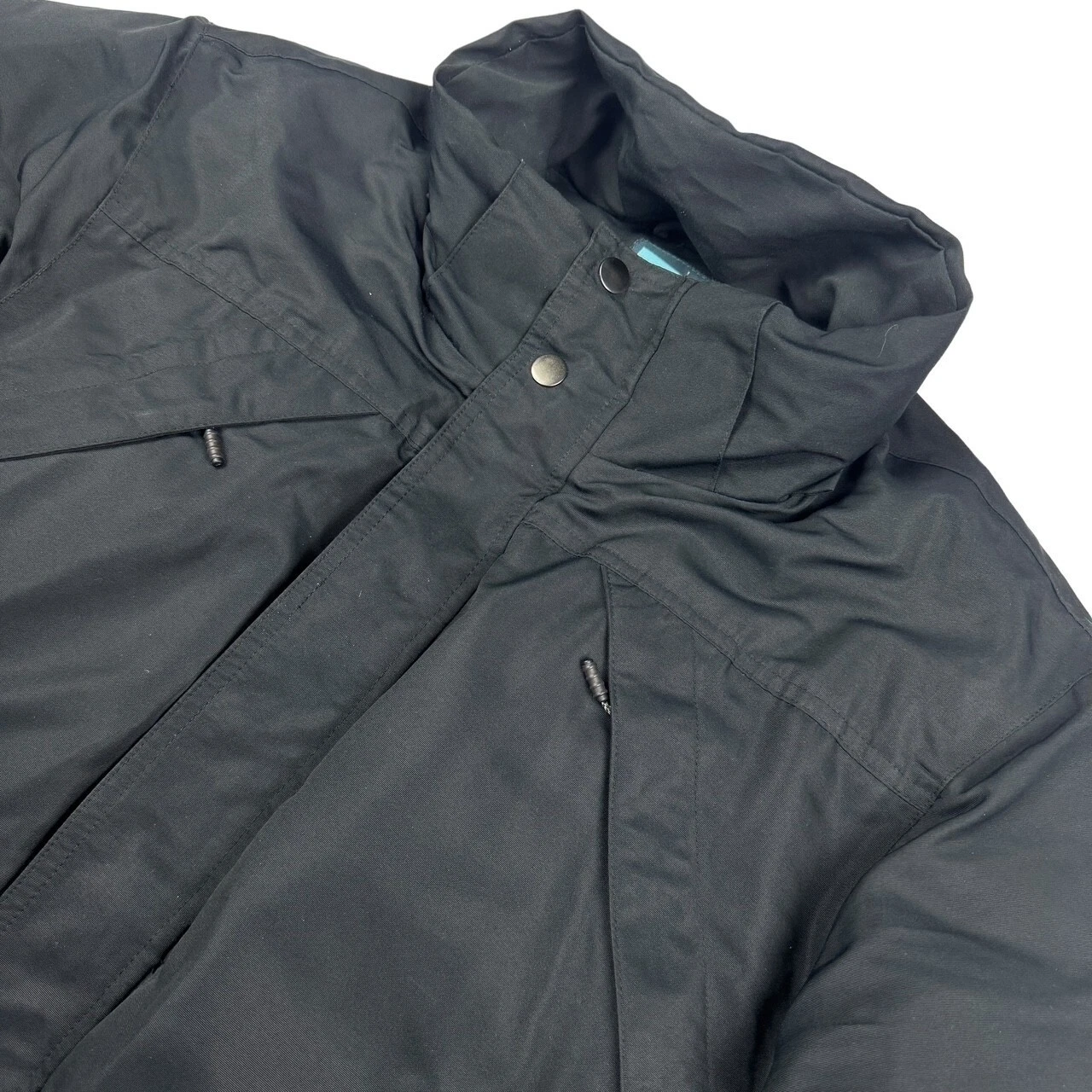Iceburg Men’s Full Zip/Snap Button Down Puffer Ski Jacket Black • XLarge