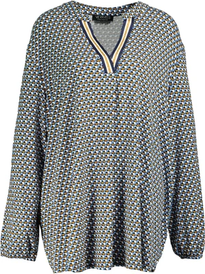 NEU! Verpass Damen Tunikashirt 3676 blau gemustert Gr. 52 - Bild 1 von 4
