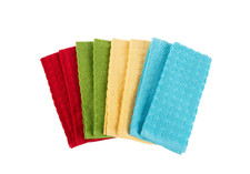 Lavish Home Set of 8 Circle Design Cotton Kitchen Towels