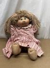 Vintage Cabbage Patch Doll Coleco 1978/1982 Girl Blonde Yarn Green Eyes Dress