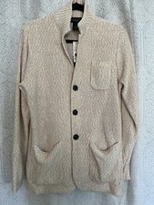 NWT Small The Men  s Store Sweater Melange Knitted Cardigan Jacket Beige Ivory