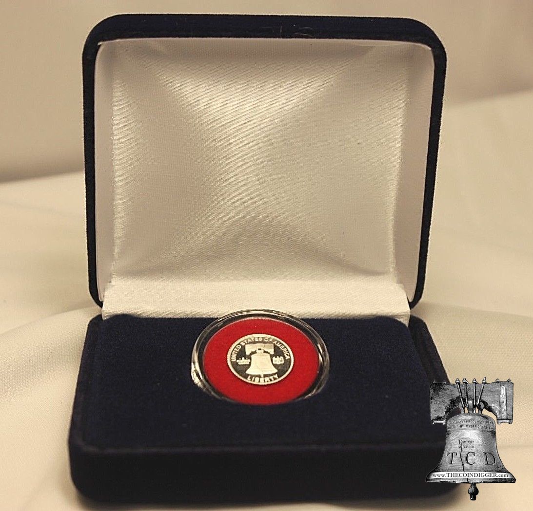 1 Coin Capsule Holder Velvet Air-tite Storage Box & TCD 1 Gram Red Silver Gold