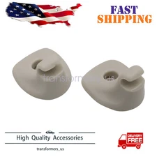 Pair Sun Visor Clip Support For 08-2010 Chrysler Sebring Dodge Avenger 2.4L