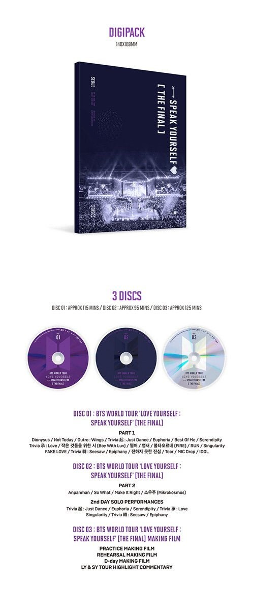 BTS World Tour 'Love Yourself Speak Yourself' The Final - incl