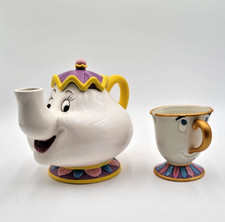 Disney Princess Beauty  the Beast Mrs. Potts  Chip Ceramic Tea Set. Vandoor