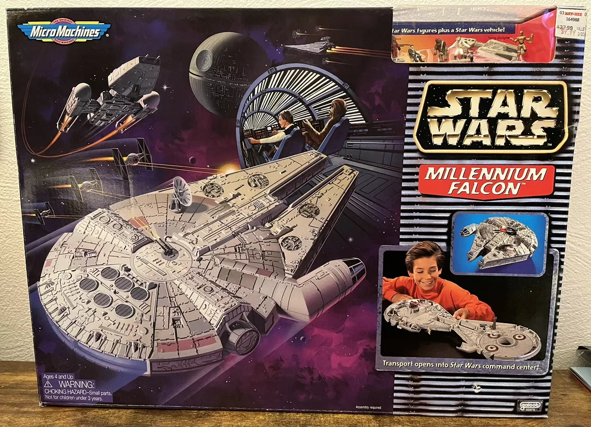 Vintage 1995 Micro Machines Star Wars Millennium Falcon Transforming Play Set