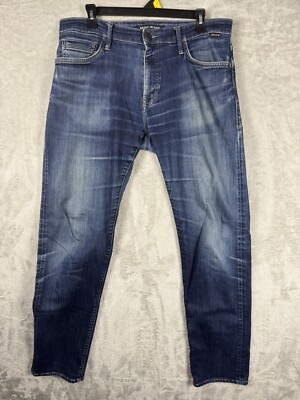 Mavi Men's 34x34 Zach Straight Leg Dark Blue Denim Jeans
