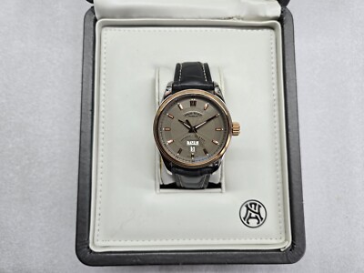 ARMAND NICOLET MO2 AUTOMATIC GRAY DIAL DAY/DATE MEN'S WATCH 8640A-GS-P974GR2 NEW