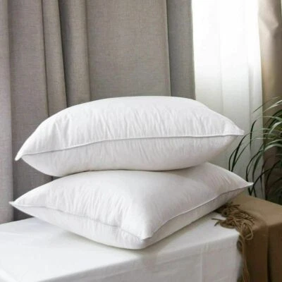 Hotel Quality Firm Support Duck Feather & Down Pillow Extra Filled Pillows,1,2,4