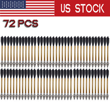 72Pcs Pistol Crossbow Bolts 6.5" Aluminium Arrows Broadhead Hunting Mini Archery