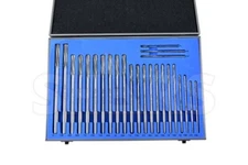 Shars 25pc 1/8-1/2 HSS LH RH Spiral Chucking Reamer Set Straight Cut Shank L}