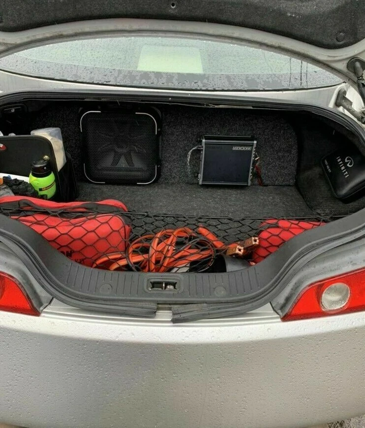 Red de carga organizadora de malla sobre maletero trasero para Infiniti G35 Coupe 2003-2007 Foto 4 de 4