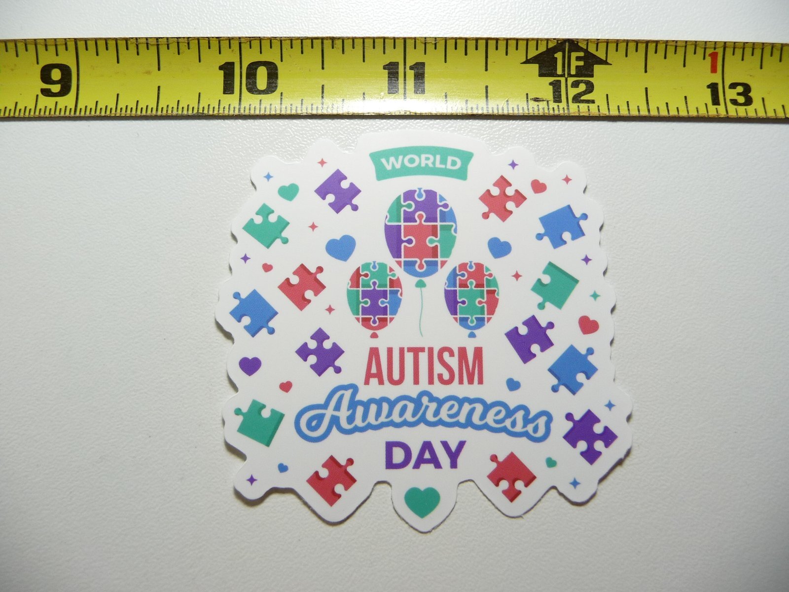 AUTISM SUPPORT DECAL STICKER WORLD AWARENESS DAY BALLOON PUZZLE PIECES