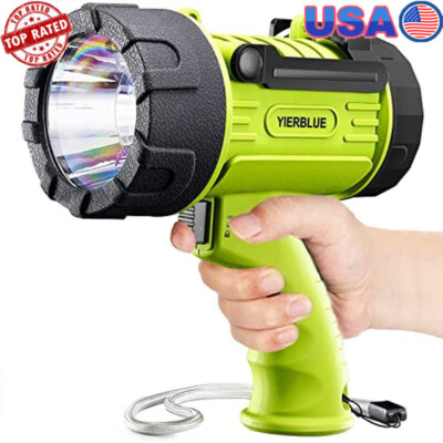 Extra Bright Waterproof Rechargeable LED Spotlight 1000 000 Lumen Power Bank New