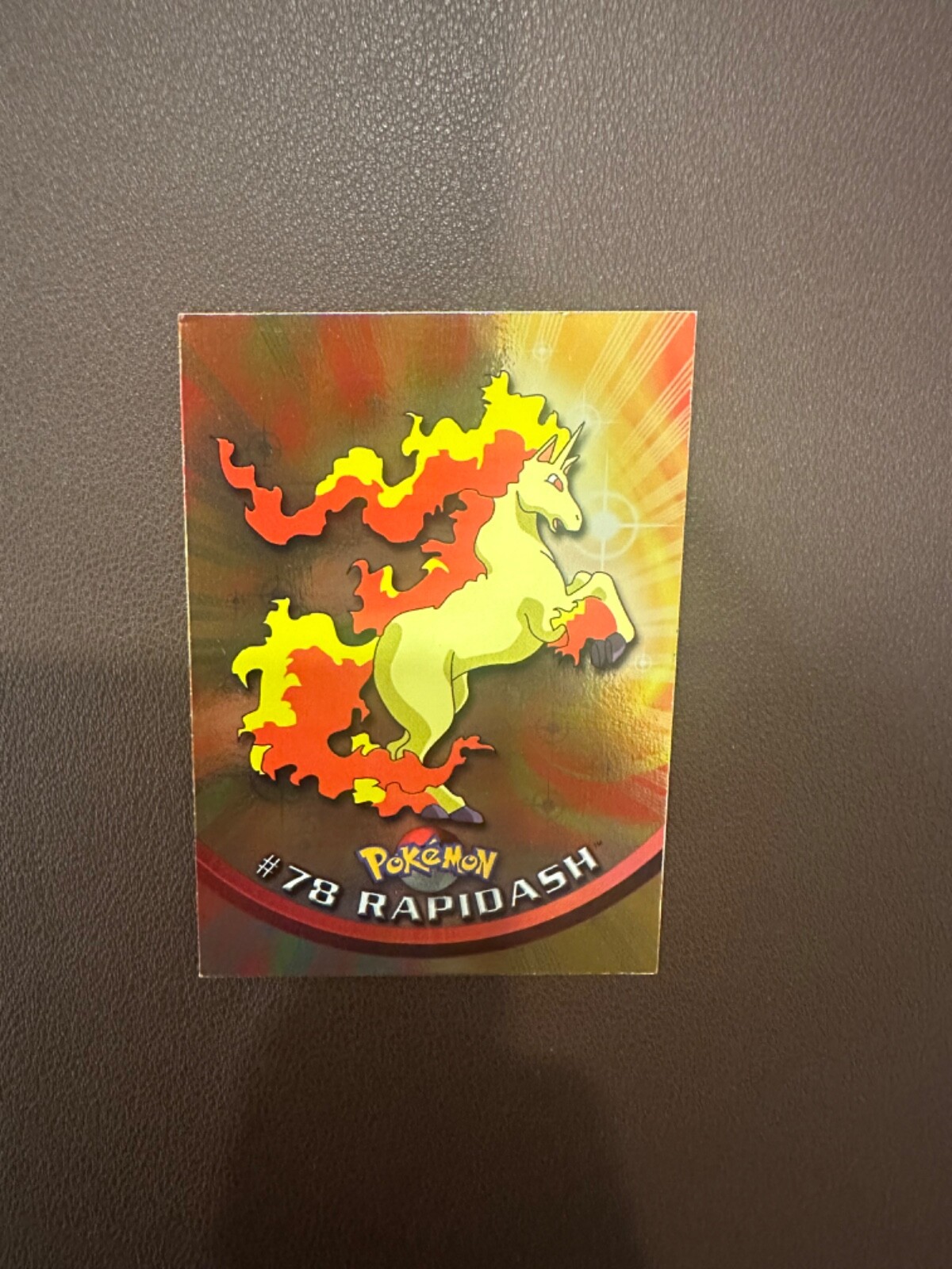 RAPIDASH #78 ~ SILVER FOIL Animation Series- Blue Logo - Pokemon 1999 Topps LP