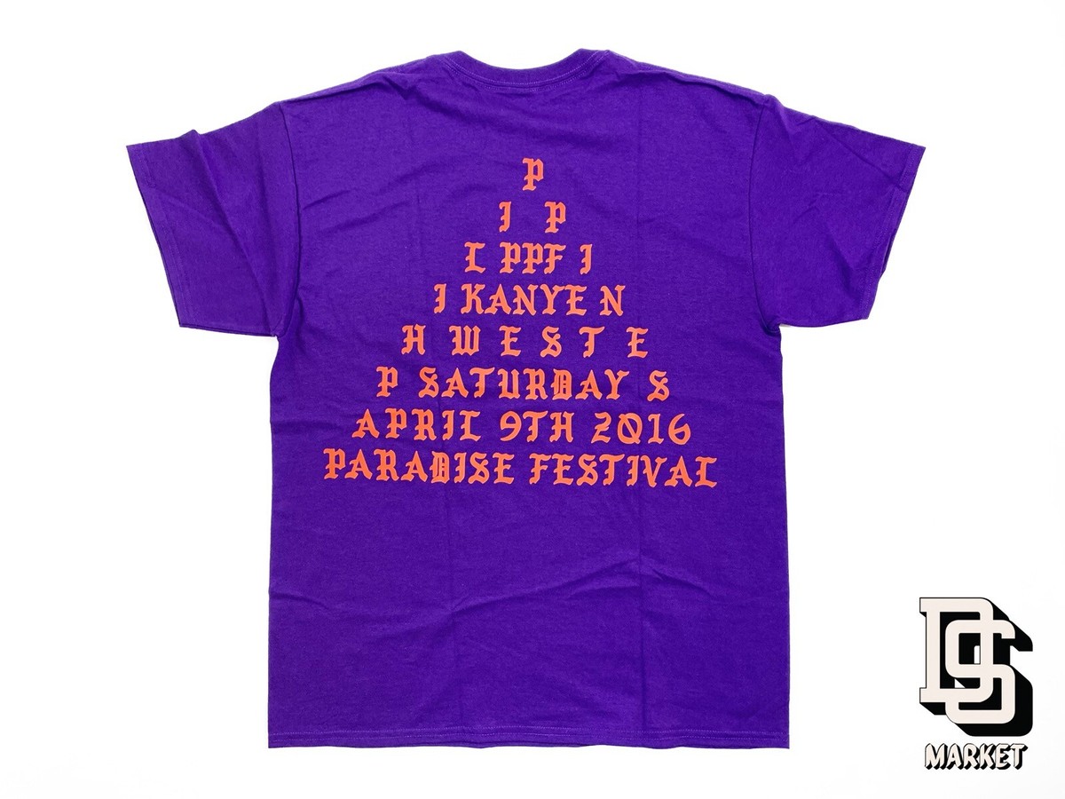 THE LIFE OF PABLO YEEZY KANYE WEST PARADISE FESTIVAL PHILIPPINES SHIRT  PURPLE L
