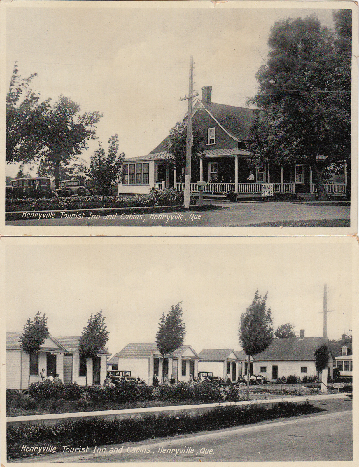 B137 2 Henryville Quebec Canada Postcards Tourist Inn and Cabins eBay