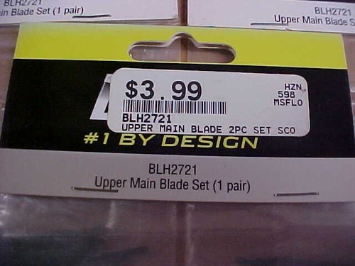 BLADE HELI PART BLH2721 (3 PKGS) = UPPER MAIN BLADE SET: SCOUT CX (NEW) - Picture 2 of 2