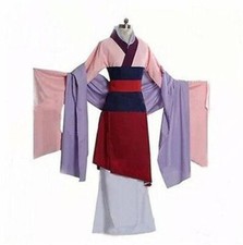 Hua Mulan Dress Cosplay Adult Princess Dress Movie Halloween Dress Up Costume